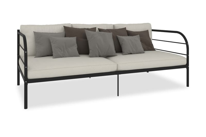 Ram dagbädd svart metall 90x200 cm - Svart - Möbler - Sovrum - Sängram & sängstomme