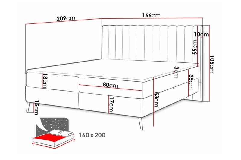 Rathkeale Sängram 160x200 cm - Möbler - Sovrum - Sängram & sängstomme
