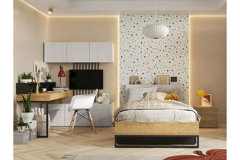 Rathmore Sängram 90x200 cm - Mörkgrå - Möbler - Sovrum - Sängram & sängstomme