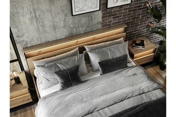 Rathmore Sängram med Förvaring 180x200 cm i Trä med Metallram - Träfärgad - Möbler - Sovrum - Sängram & sängstomme