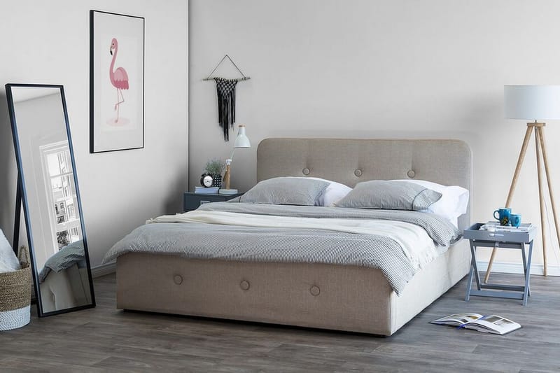 Rennes Dubbelsäng 140|200 cm - Beige - Möbler - Sovrum - Sängram & sängstomme