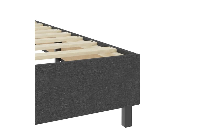 Resårsäng mörkgrå tyg 200x200 cm - Grå - Möbler - Sovrum - Sängram & sängstomme