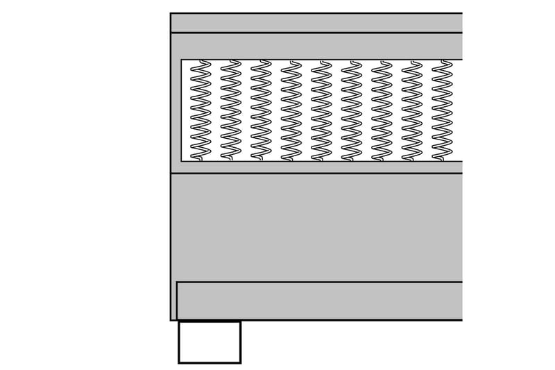 Resårsäng mörkgrå tyg 200x200 cm - Grå - Möbler - Sovrum - Sängram & sängstomme