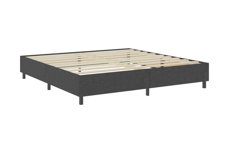 Resårsäng mörkgrå tyg 200x200 cm - Grå - Möbler - Sovrum - Sängram & sängstomme