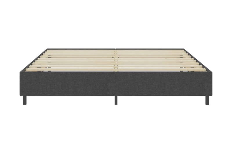 Resårsäng mörkgrå tyg 200x200 cm - Grå - Möbler - Sovrum - Sängram & sängstomme