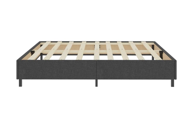 Resårsäng mörkgrå tyg 200x200 cm - Grå - Möbler - Sovrum - Sängram & sängstomme