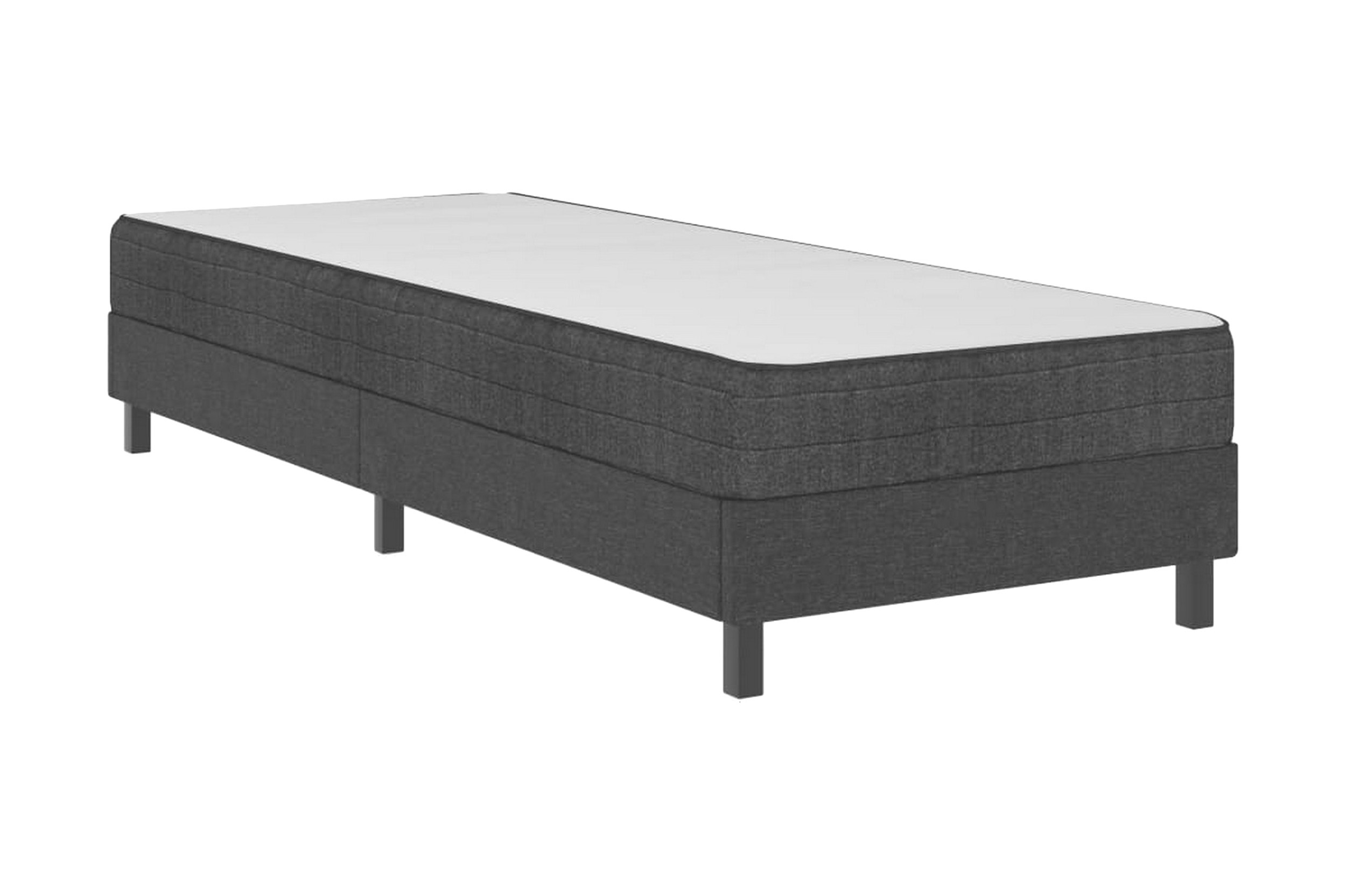 Resårsäng sängram grå tyg 100×200 cm – Grå