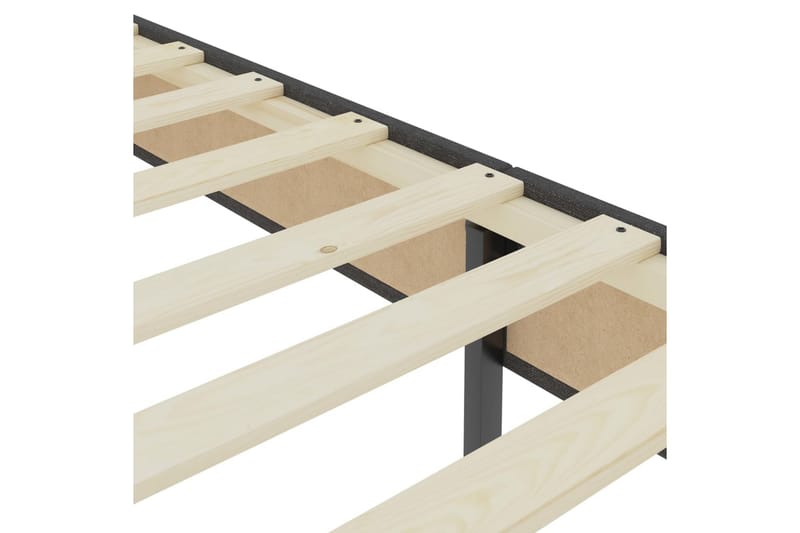Resårsäng sängram grå tyg 100x200 cm - Grå - Möbler - Sovrum - Sängram & sängstomme