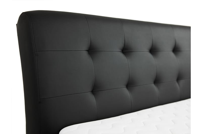RHENE Sängram med Förvaring 180x200 Svart - Svart - Möbler - Sovrum - Sängram & sängstomme