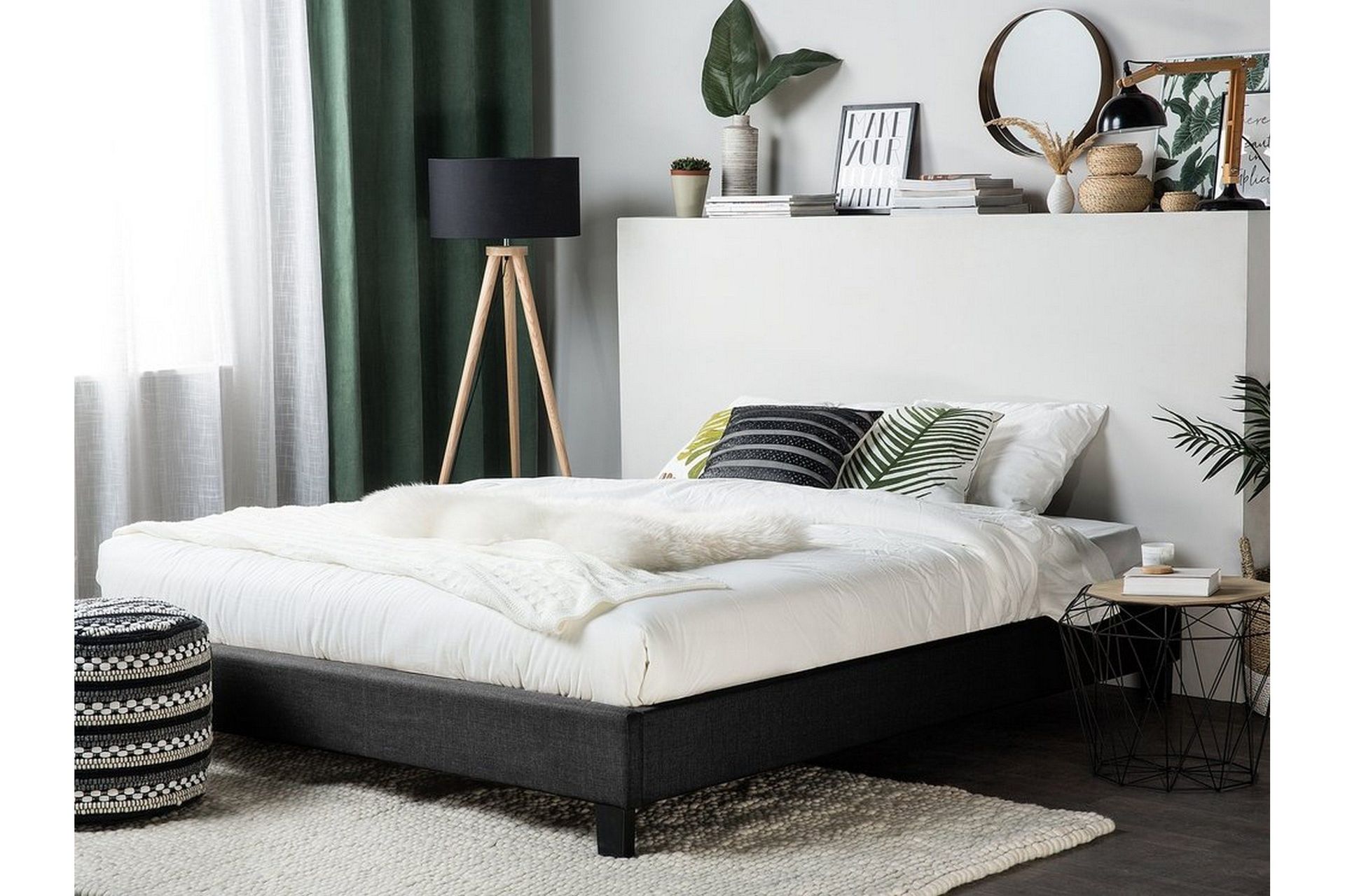 roanne sängram 180x200 cm - grå