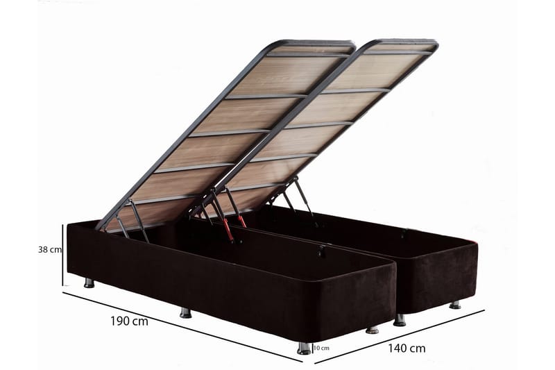 Ryntham Sängram Dubbel 140x190 cm - Svart - Möbler - Sovrum - Sängram & sängstomme