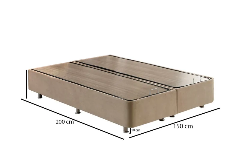 Ryntham Sängram Dubbel 150x200 - Ljusbrun - Möbler - Sovrum - Sängram & sängstomme