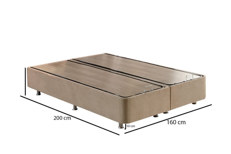 Ryntham Sängram Dubbel 160x200 - Ljusbrun - Möbler - Sovrum - Sängram & sängstomme