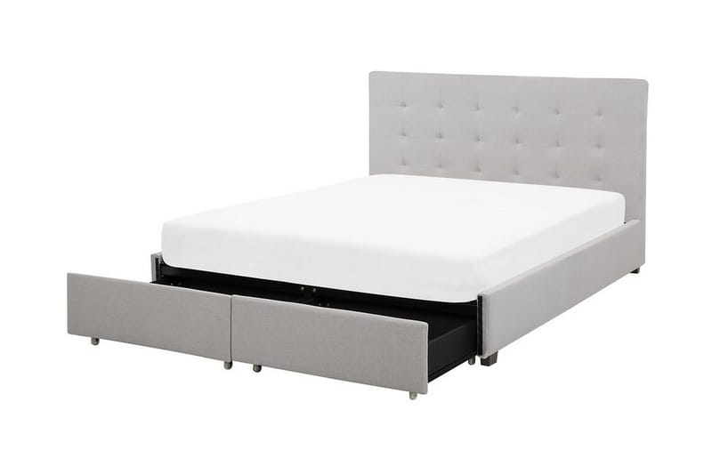 Sandrick Kontinentalsäng med Förvaring 160x200 - Grå - Möbler - Sovrum - Sängram & sängstomme