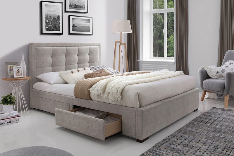 Säng Duke Med 4 Lådor 160x200 cm Utan Madrass - Möbler - Sovrum - Sängram & sängstomme