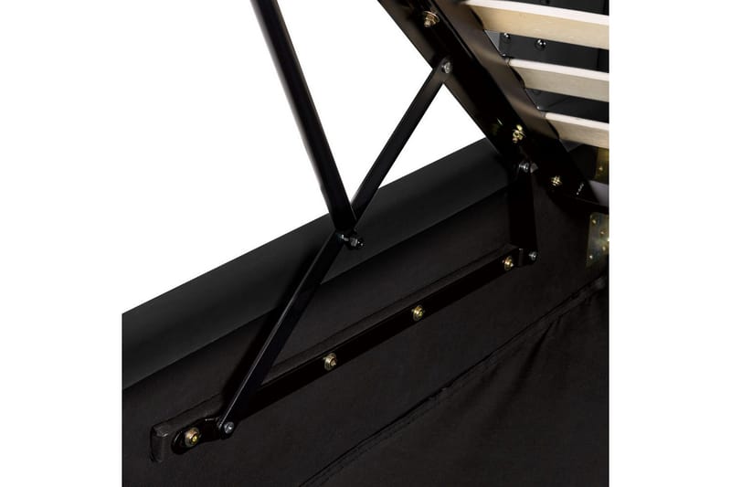 Sängram Säng med förvaring Lubbon Black||Silver 180x200 - Möbler - Sovrum - Sängram & sängstomme