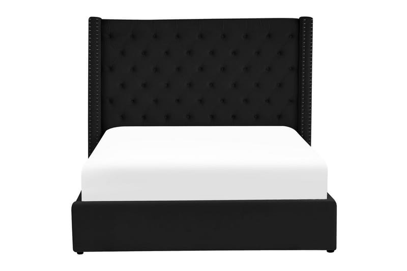 Sängram Säng med förvaring Lubbon Black||Silver 180x200 - Möbler - Sovrum - Sängram & sängstomme