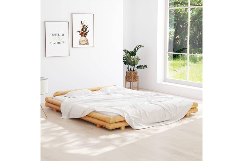 Sängram bambu 180x200 cm - Brun - Möbler - Sovrum - Sängram & sängstomme