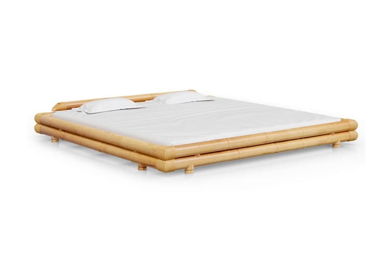 Sängram bambu 200x200 cm - Brun - Möbler - Sovrum - Sängram & sängstomme