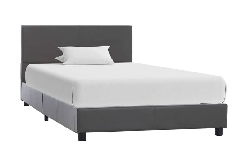 Sängram grå konstläder 90x200 cm - Grå - Möbler - Sovrum - Sängram & sängstomme