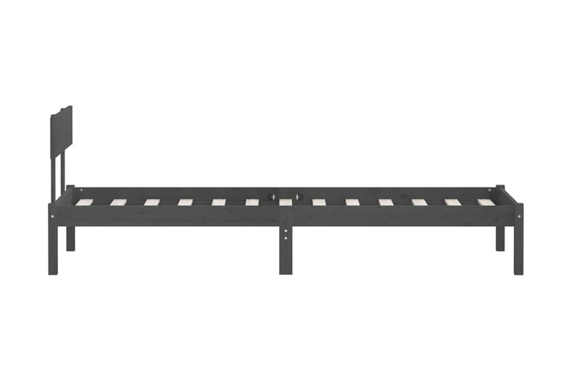 Sängram grå massiv furu 90x190 cm - Grå - Möbler - Sovrum - Sängram & sängstomme