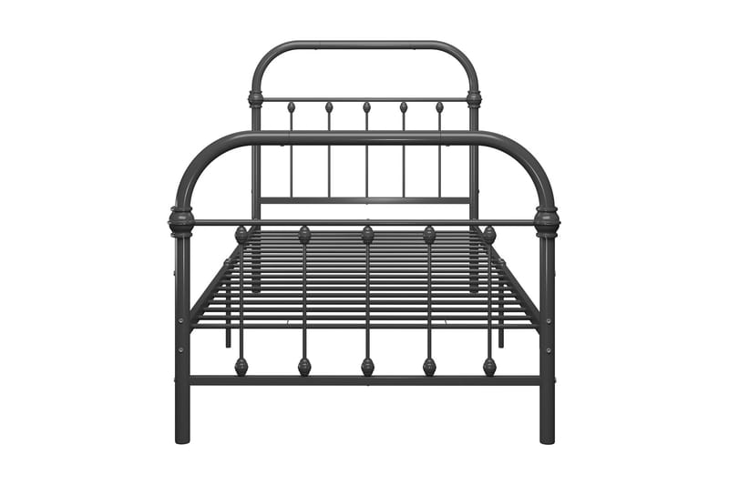 Sängram grå metall 100x200 cm - Grå - Möbler - Sovrum - Sängram & sängstomme