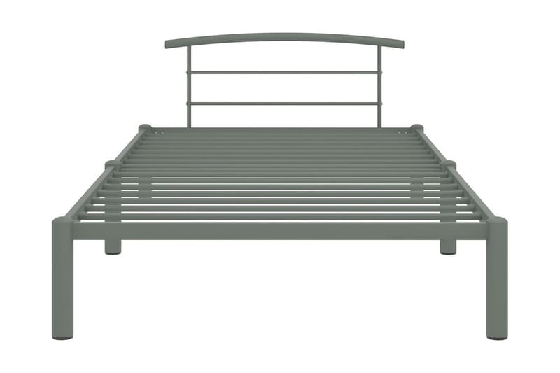 Sängram grå metall 100x200 cm - Grå - Möbler - Sovrum - Sängram & sängstomme