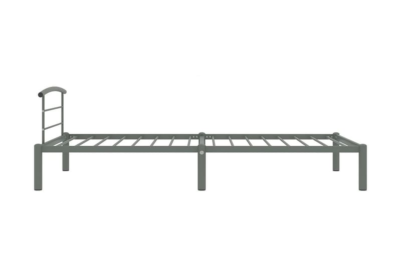 Sängram grå metall 100x200 cm - Grå - Möbler - Sovrum - Sängram & sängstomme