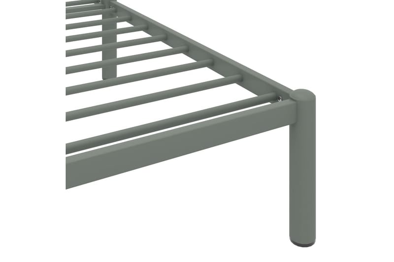 Sängram grå metall 100x200 cm - Grå - Möbler - Sovrum - Sängram & sängstomme