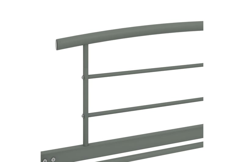 Sängram grå metall 100x200 cm - Grå - Möbler - Sovrum - Sängram & sängstomme
