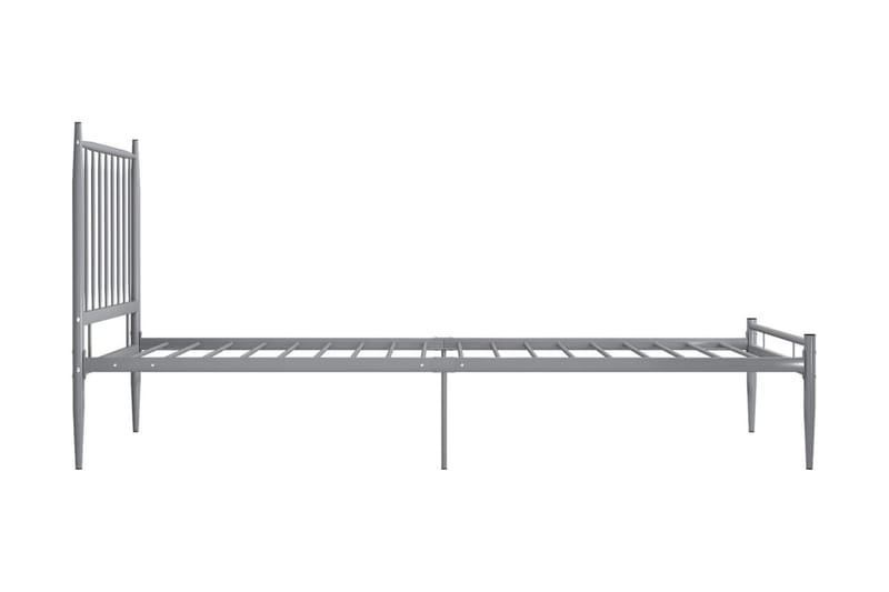 Sängram grå metall 100x200 cm - Grå - Möbler - Sovrum - Sängram & sängstomme