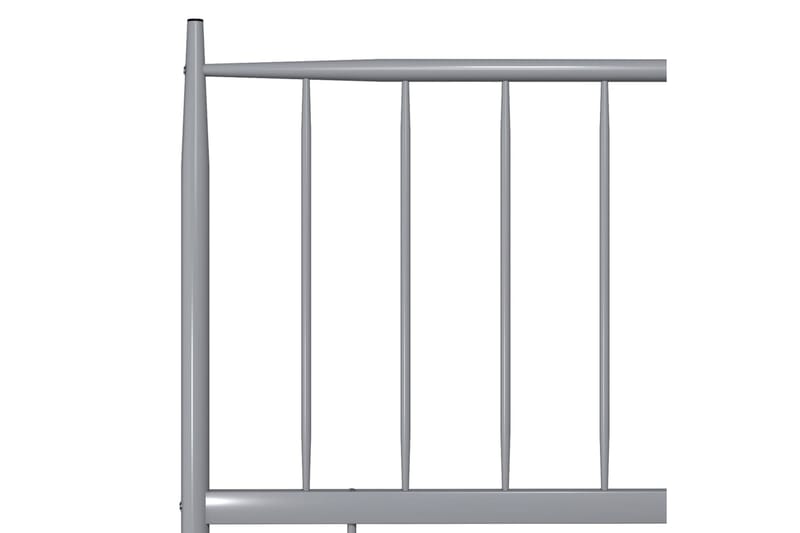Sängram grå metall 100x200 cm - Grå - Möbler - Sovrum - Sängram & sängstomme
