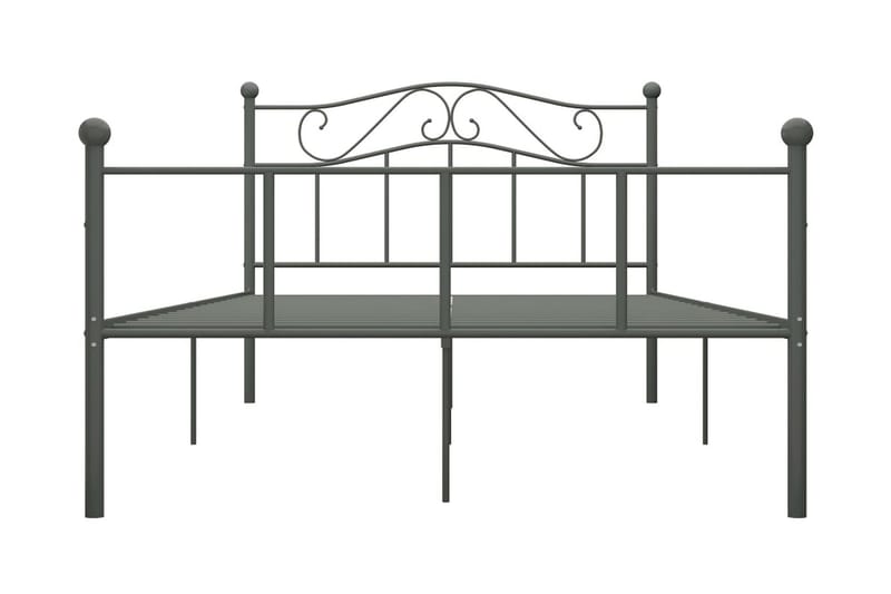 Sängram grå metall 120x200 cm - Grå - Möbler - Sovrum - Sängram & sängstomme