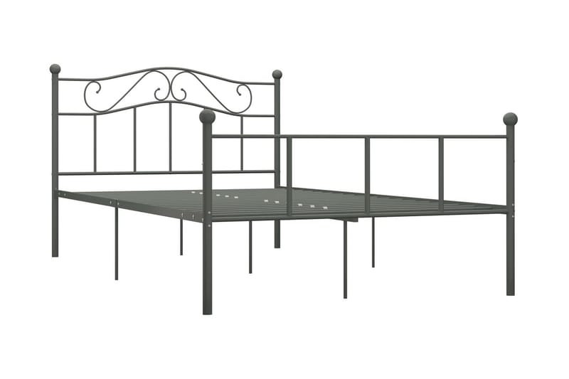 Sängram grå metall 120x200 cm - Grå - Möbler - Sovrum - Sängram & sängstomme