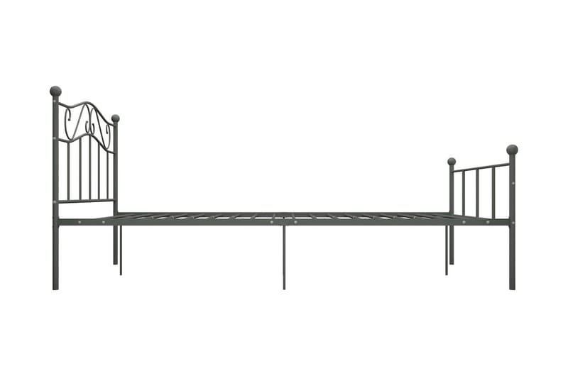 Sängram grå metall 120x200 cm - Grå - Möbler - Sovrum - Sängram & sängstomme