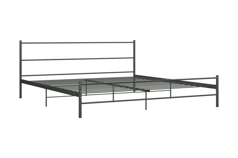 Sängram grå metall 180x200 cm - Grå - Möbler - Sovrum - Sängram & sängstomme