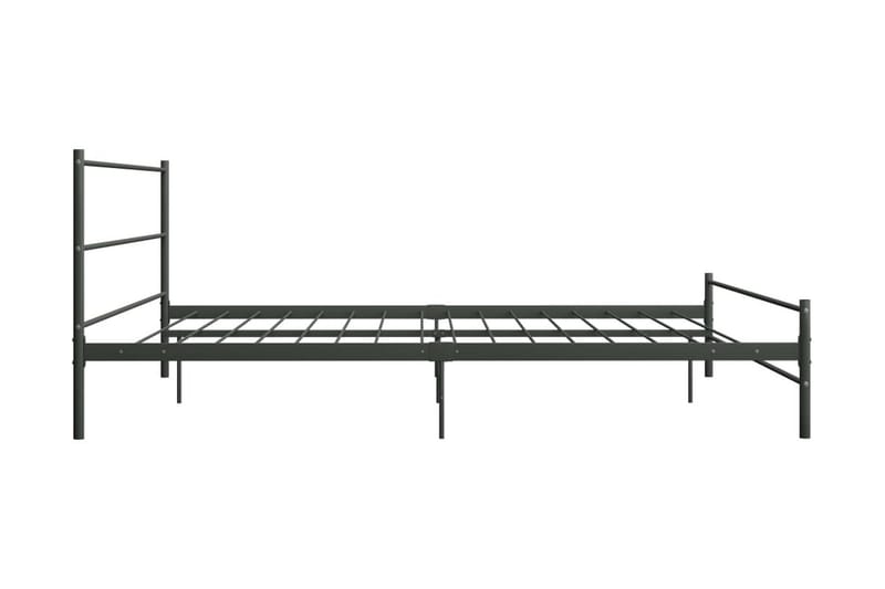 Sängram grå metall 180x200 cm - Grå - Möbler - Sovrum - Sängram & sängstomme