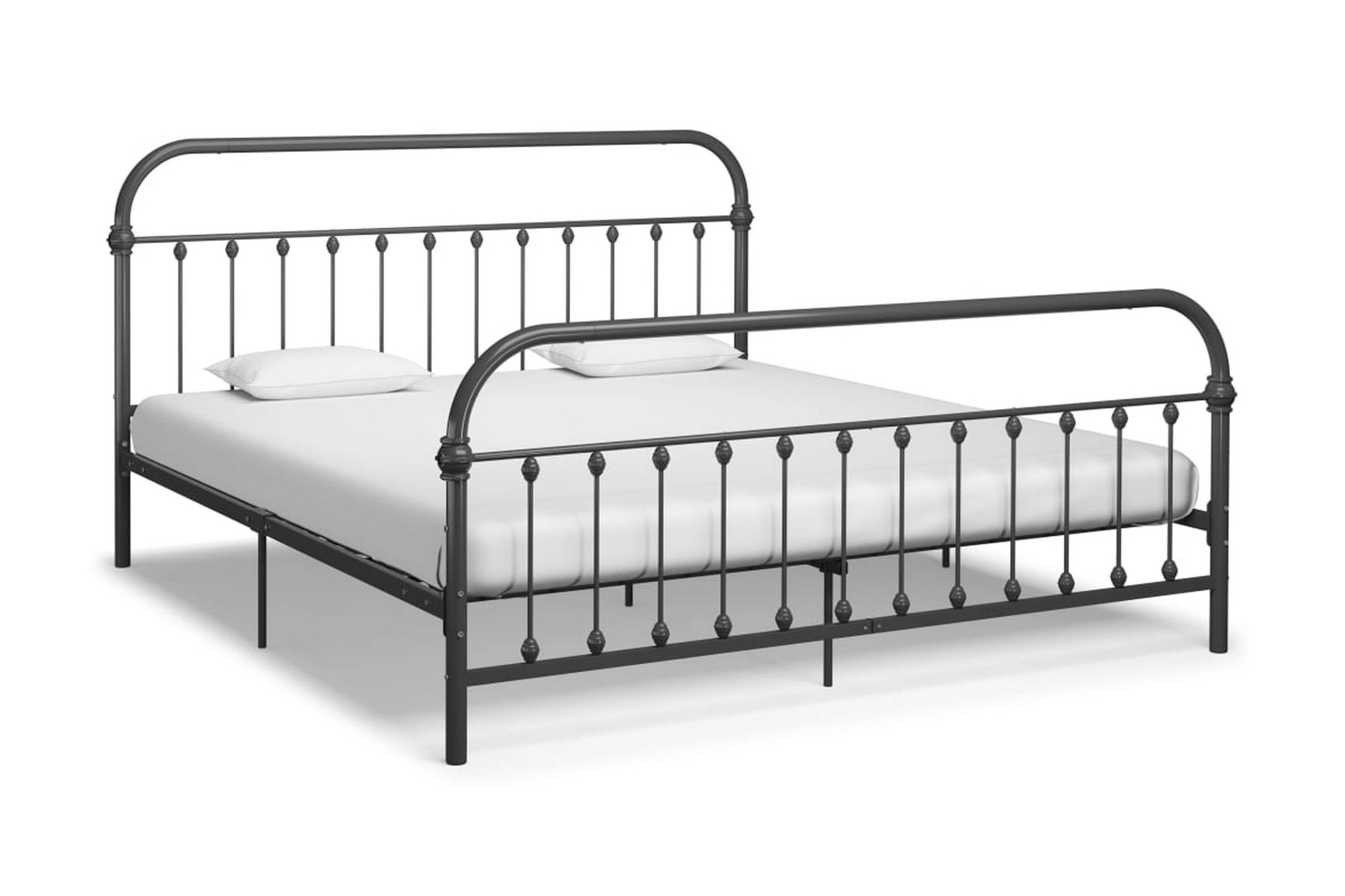 Be Basic Sängram grå metall 180×200 cm – Grå