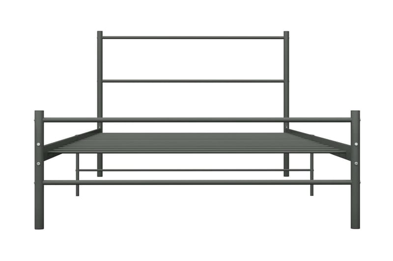 Sängram grå metall 90x200 cm - Grå - Möbler - Sovrum - Sängram & sängstomme
