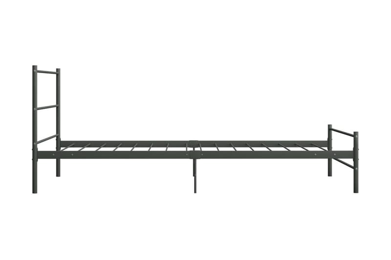 Sängram grå metall 90x200 cm - Grå - Möbler - Sovrum - Sängram & sängstomme