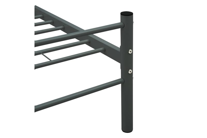 Sängram grå metall 90x200 cm - Grå - Möbler - Sovrum - Sängram & sängstomme