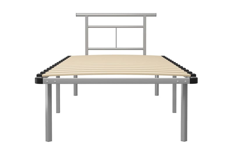 Sängram grå metall 90x200 cm - Grå - Möbler - Sovrum - Sängram & sängstomme