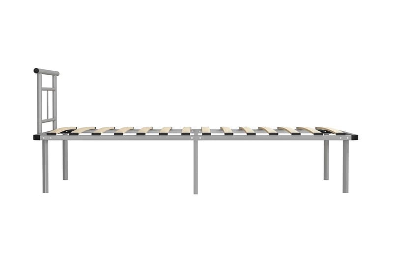 Sängram grå metall 90x200 cm - Grå - Möbler - Sovrum - Sängram & sängstomme