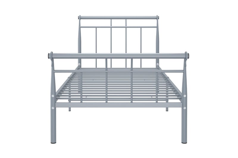 Sängram grå metall 90x200 cm - Grå - Möbler - Sovrum - Sängram & sängstomme