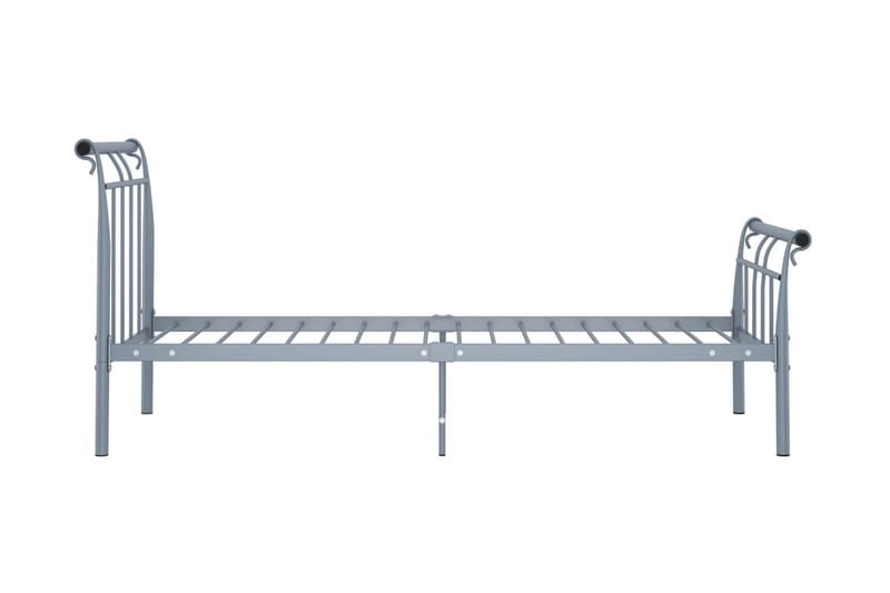 Sängram grå metall 90x200 cm - Grå - Möbler - Sovrum - Sängram & sängstomme