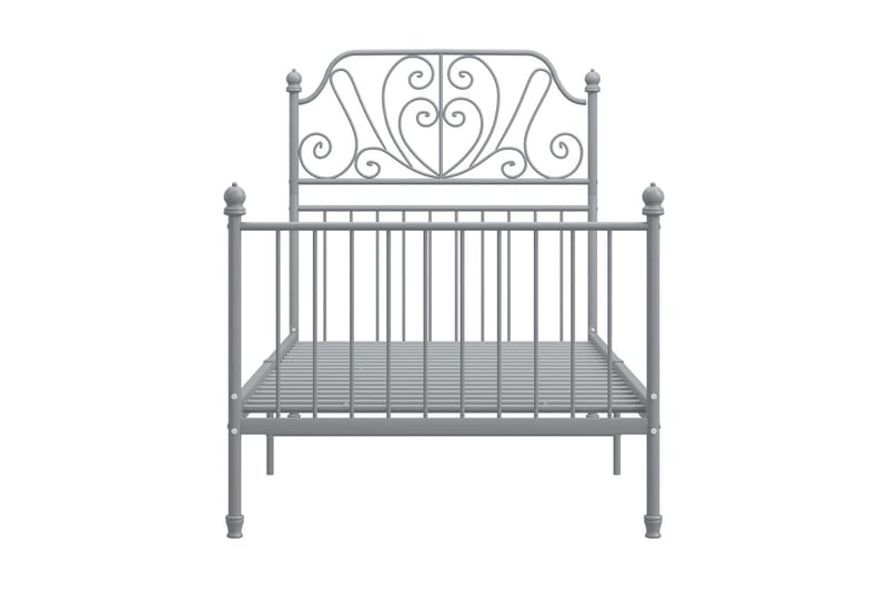 Sängram grå metall 90x200 cm - Grå - Möbler - Sovrum - Sängram & sängstomme