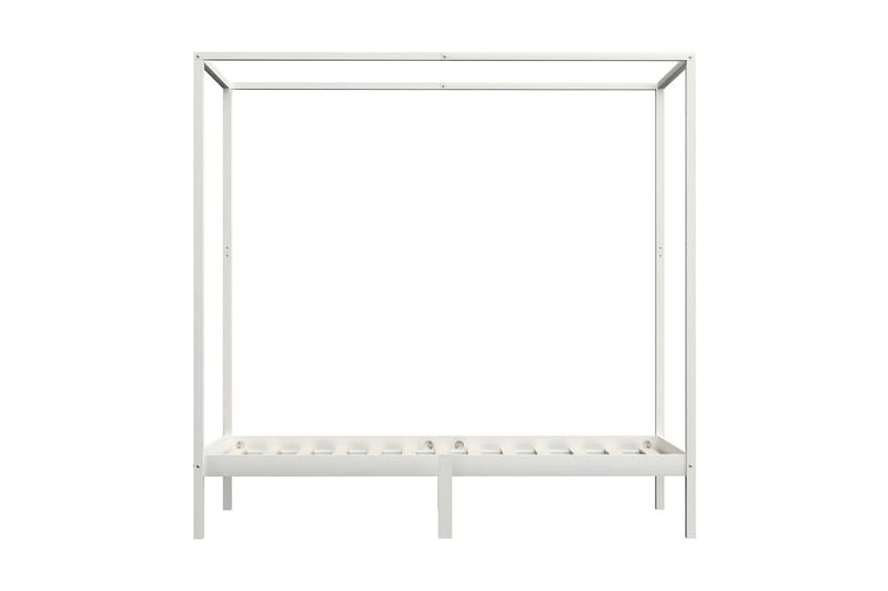 Sängram himmelsäng vit massiv furu 90x200 cm - Vit - Möbler - Sovrum - Sängar - Himmelsäng