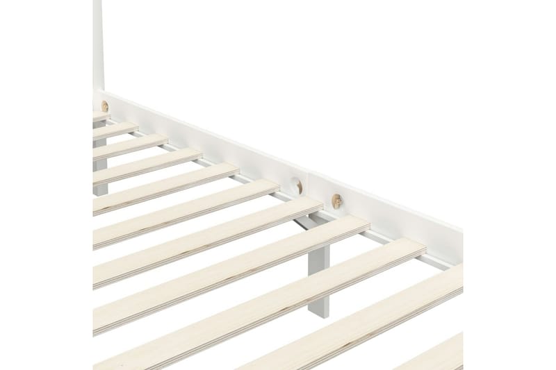 Sängram himmelsäng vit massiv furu 90x200 cm - Vit - Möbler - Sovrum - Sängar - Himmelsäng