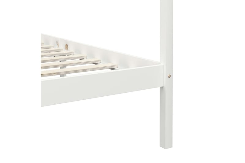 Sängram himmelsäng vit massiv furu 90x200 cm - Vit - Möbler - Sovrum - Sängar - Himmelsäng