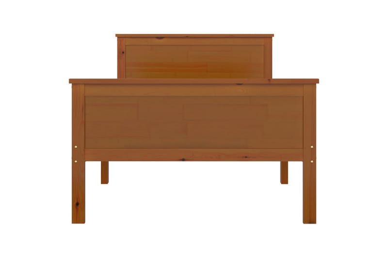Sängram honungsbrun massiv furu 100x200 cm - Honungsbrun - Möbler - Sovrum - Sängram & sängstomme